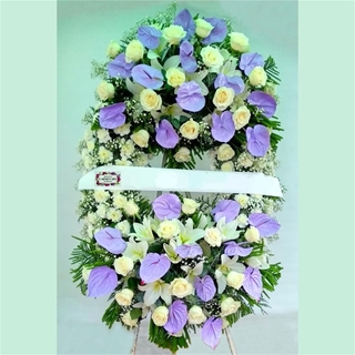 Corona defunción tonos lila - Imagen 1